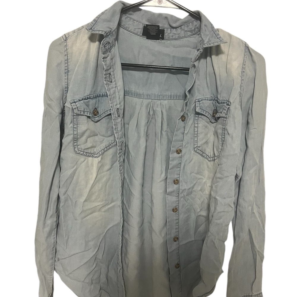 Wet Seal Soft Blue Denim Shirt